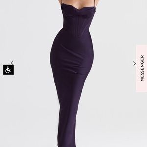 House of CB charmaine - NIGHT SHADE CORSET MAXI DRESS Size XS